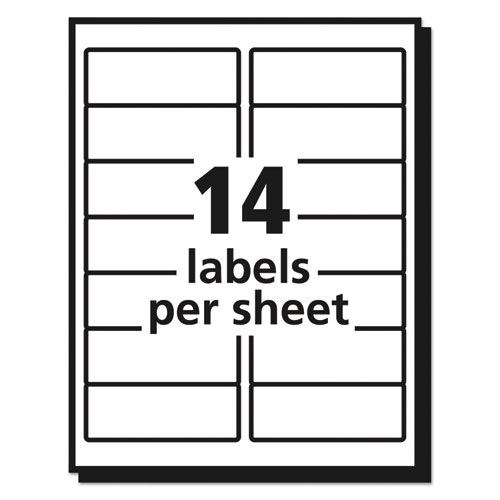 Image of Matte Clear Easy Peel Mailing Labels w/ Sure Feed Technology, Inkjet Printers, 1.33 x 4, Clear, 14/Sheet, 25 Sheets/Pack