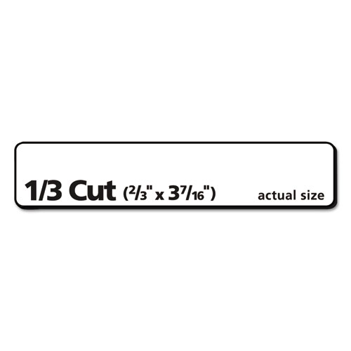 Image of Avery® Ecofriendly Permanent File Folder Labels, 0.66 X 3.44, White, 30/Sheet, 25 Sheets/Pack