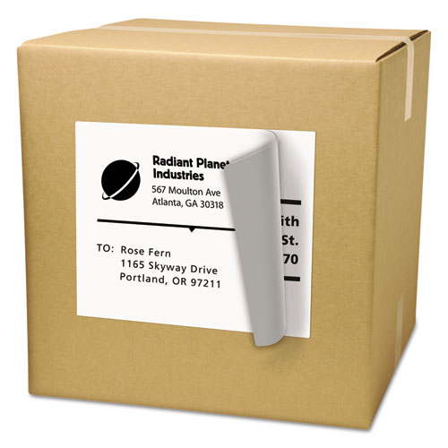Image of Shipping Labels with TrueBlock Technology, Laser Printers, 8.5 x 11, White, 25/Pack