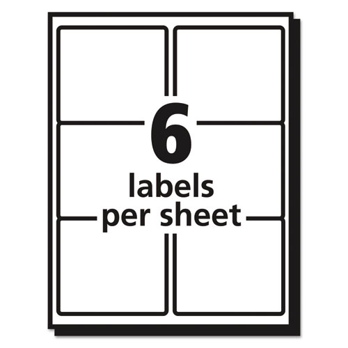 Matte Clear Easy Peel Mailing Labels w/ Sure Feed Technology, Inkjet Printers, 3.33 x 4, Clear, 6/Sheet, 10 Sheets/Pack
