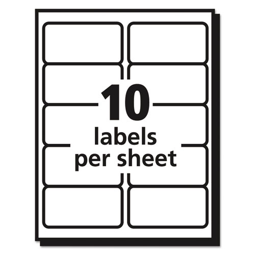 Image of Matte Clear Easy Peel Mailing Labels w/ Sure Feed Technology, Inkjet Printers, 2 x 4, Clear, 10/Sheet, 25 Sheets/Pack