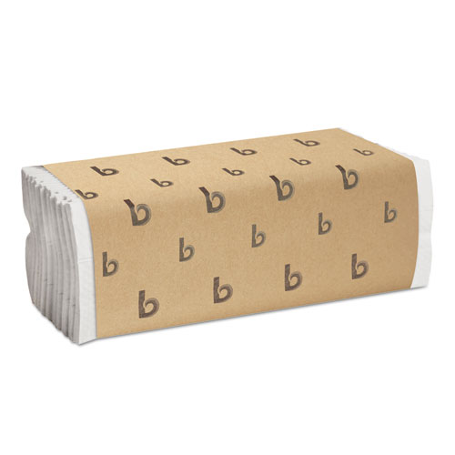 Boardwalk® Singlefold Paper Towels, 1-Ply, 9 x 9.45, Natural, 250/Pack, 16 Packs/Carton