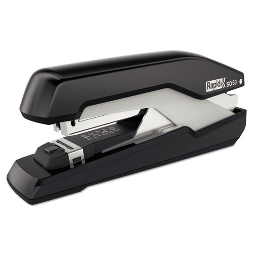 Omnipress SO60 Heavy-Duty Full Strip Stapler, 60-Sheet Capacity, Black/Gray