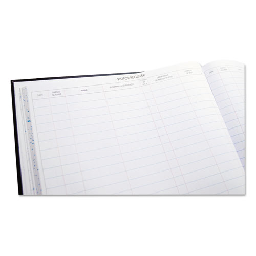Detailed Visitor Register Book, 8 Column Format, Black Cover, 12.25 x 9.5 Sheets, 208 Sheets/Book