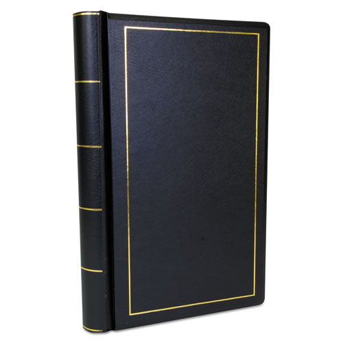 Looseleaf Corporation Minute Book, 1-Subject, Unruled, Black/Gold Cover, (250) 14 x 8.5 Sheets