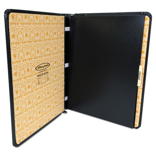 Image of Wilson Jones® Looseleaf Corporation Minute Book, 1-Subject, Unruled, Black/Gold Cover, (250) 11 X 8.5 Sheets