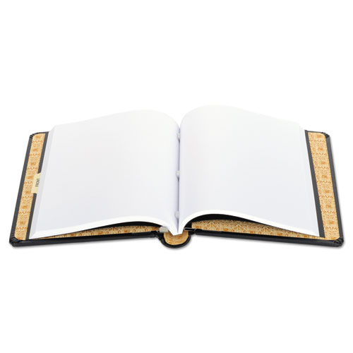 Looseleaf Corporation Minute Book, 1-Subject, Unruled, Black/Gold Cover, (250) 11 x 8.5 Sheets