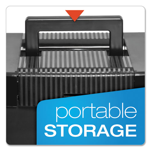 Image of Pendaflex® Portable Letter Size File Box, Letter Files, 13.5" X 10.25" X 10.88", Black