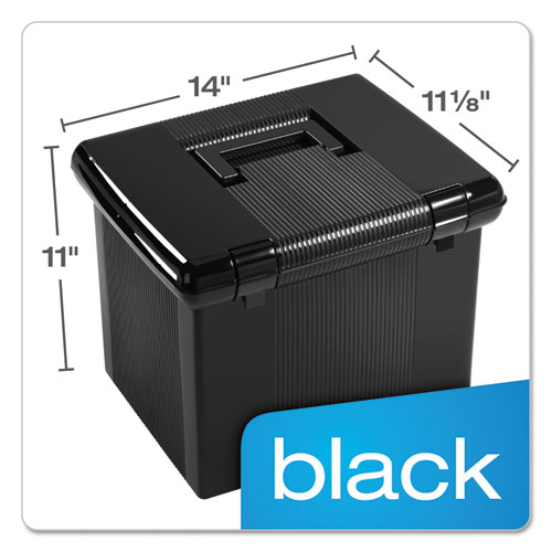 Image of Pendaflex® Portable File Boxes, Letter Files, 13.88" X 14" X 11.13", Black