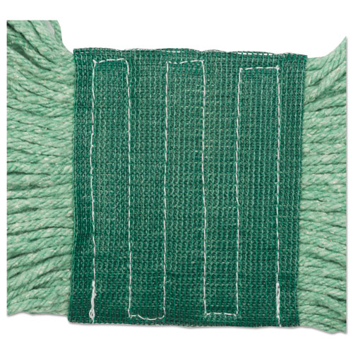 Image of Boardwalk® Super Loop Wet Mop Head, Cotton/Synthetic Fiber, 5" Headband, Medium Size, Green