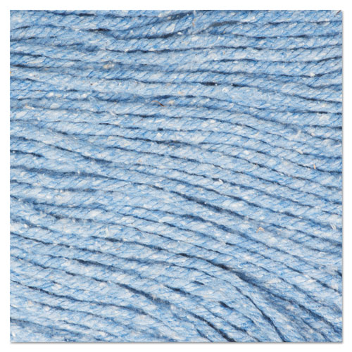 Image of Super Loop Wet Mop Head, Cotton/Synthetic Fiber, 5" Headband, Medium Size, Blue