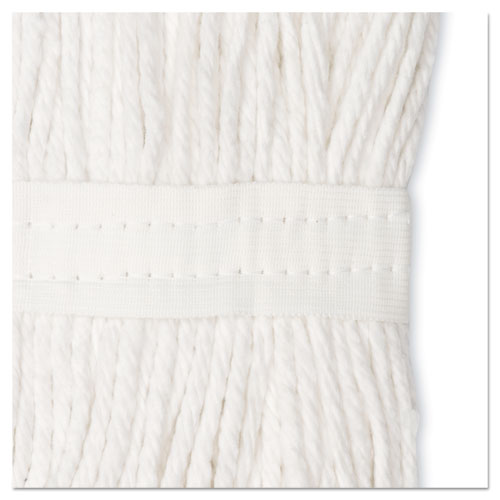 Image of Boardwalk® Premium Cut-End Wet Mop Heads, Cotton, 24Oz, White, 12/Carton