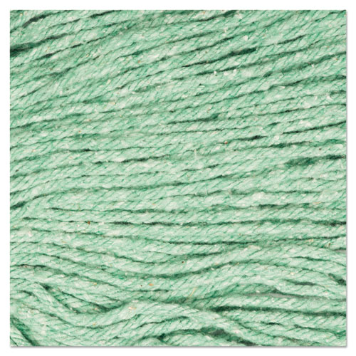 Image of Super Loop Wet Mop Head, Cotton/Synthetic Fiber, 5" Headband, Medium Size, Green, 12/Carton