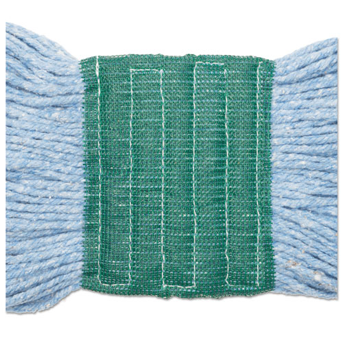 Image of Boardwalk® Super Loop Wet Mop Head, Cotton/Synthetic Fiber, 5" Headband, Medium Size, Blue