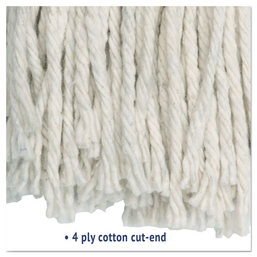 Image of Cut-End Wet Mop Head, Cotton, No. 24, White 12/Carton