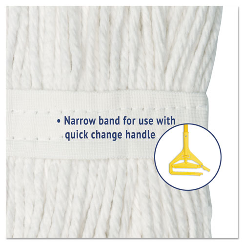 Image of Cut-End Wet Mop Head, Rayon, No. 24, White