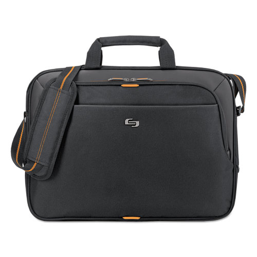 Solo Urban Slim Brief, Fits Devices Up to 15.6", Polyester, 16.5 x 2 x 11.75, Black