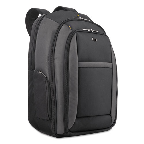 Image of Solo Pro Checkfast Backpack, Fits Devices Up To 16", Ballistic Polyester, 13.75 X 6.5 X 17.75, Black