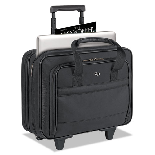 Image of Solo Classic Rolling Case, Fits Devices Up To 15.6", Ballistic Polyester, 15.94 X 5.9 X 12, Black