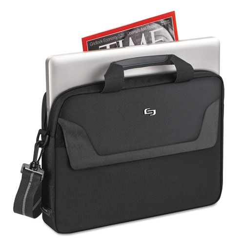 Pro Slim Brief, Fits Devices Up to 14.1", Polyester, 14 x 1.5 x 10.5, Black