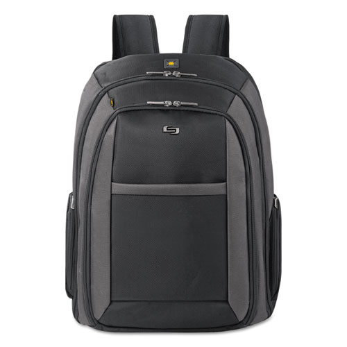 Solo Pro CheckFast Backpack, 16", 13 3/4" x 6 1/2" x 17 3/4", Black
