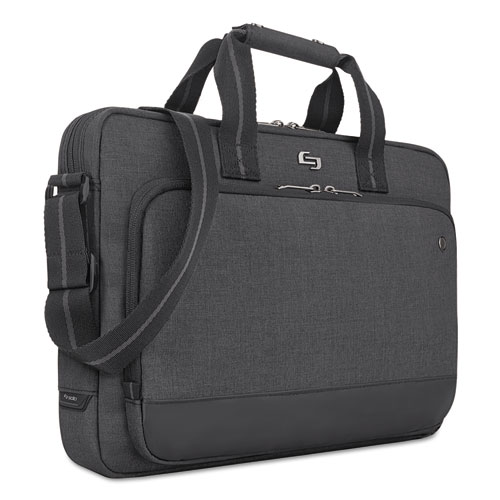 Image of Solo Urban Slimbrief, Fits Devices Up To 15.6", Polyester, 16" X 3" X 11.5", Gray