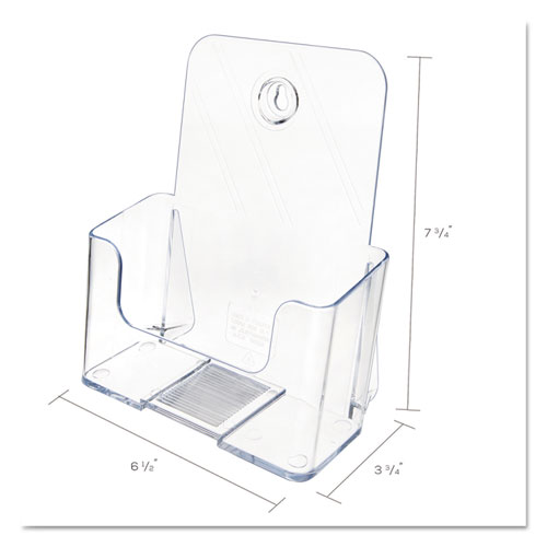 Image of DocuHolder for Countertop/Wall-Mount, Booklet Size, 6.5w x 3.75d x 7.75h, Clear
