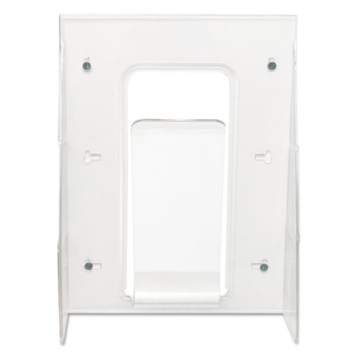 Image of Deflecto® Stand-Tall Wall-Mount Literature Rack, Magazine, 9.13W X 3.25D X 11.88H, Clear