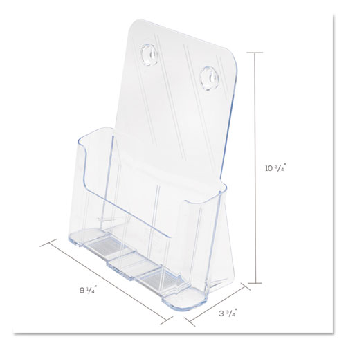 Image of DocuHolder for Countertop/Wall-Mount, Magazine, 9.25w x 3.75d x 10.75h, Clear