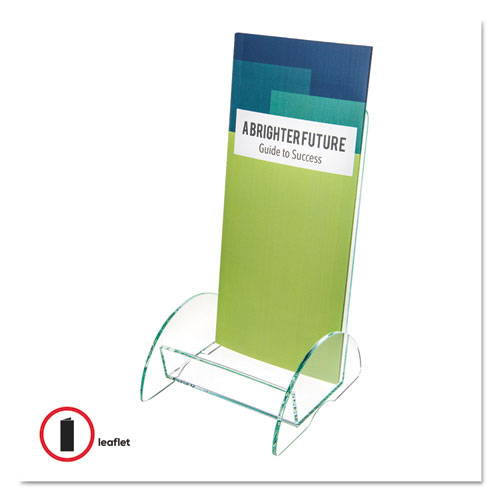 Image of Euro-Style DocuHolder, Leaflet Size, 4.5w x 4.5d x 7.88h, Green Tinted