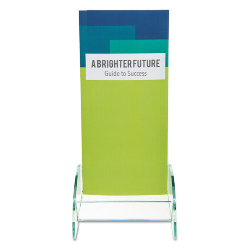 Image of Euro-Style DocuHolder, Leaflet Size, 4.5w x 4.5d x 7.88h, Green Tinted