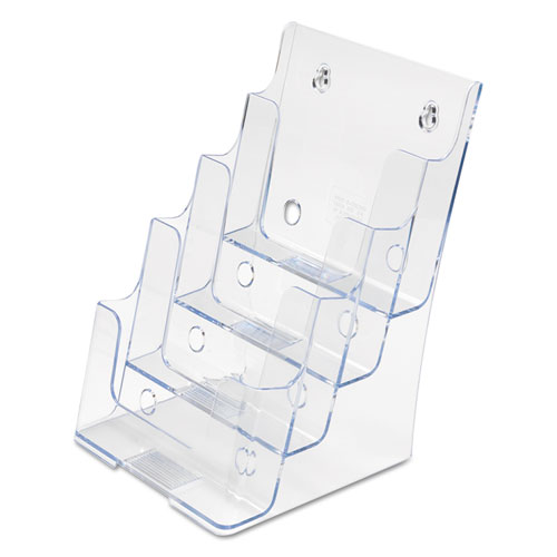 Image of 4-Compartment DocuHolder, Booklet Size, 6.88w x 6.25d x 10h, Clear