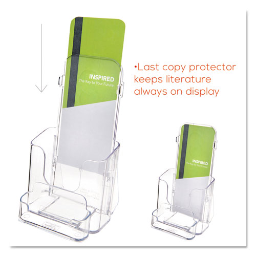 Image of Deflecto® Docuholder For Countertop/Wall-Mount W/Card Holder, 4.38W X 4.25D X 7.75H, Clear