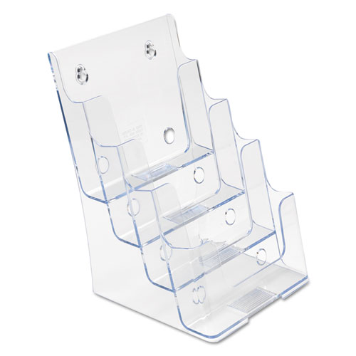 Deflecto® 4-Compartment Docuholder, Booklet Size, 6.88W X 6.25D X 10H, Clear