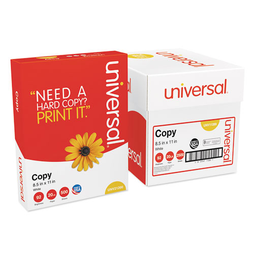 Image of Copy Paper Convenience Carton, 92 Bright, 20lb, 8.5 x 11, White, 500 Sheets/Ream, 5 Reams/Carton
