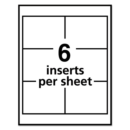 Image of Name Badge Insert Refills, Horizontal/Vertical, 3 x 4, White, 300/Box