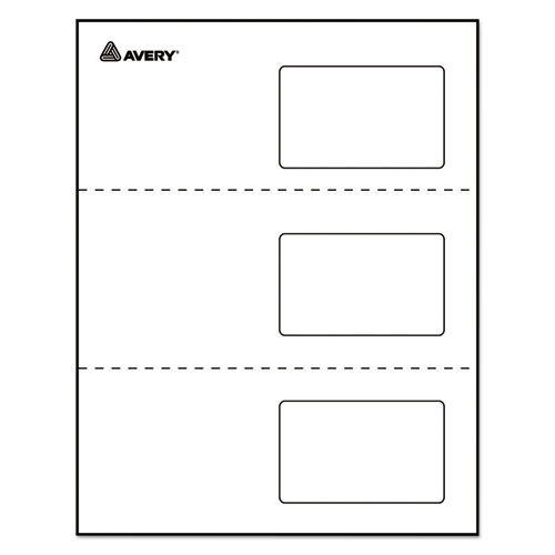 Image of Avery® Laminated Laser/Inkjet Id Cards, 2 1/4 X 3 1/2, White, 30/Box