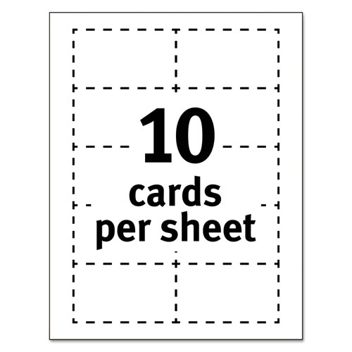Clean Edge Business Cards, Laser, 2 x 3 1/2, White, 1000/Box