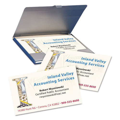 Image of Printable Microperforated Business Cards w/Sure Feed Technology, Inkjet, 2 x 3.5, Ivory, 250 Cards, 10/Sheet, 25 Sheets/Pack