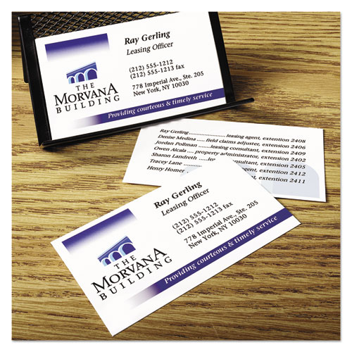 Image of True Print Clean Edge Business Cards, Inkjet, 2 x 3.5, White, 200 Cards, 10 Cards/Sheet, 20 Sheets/Pack
