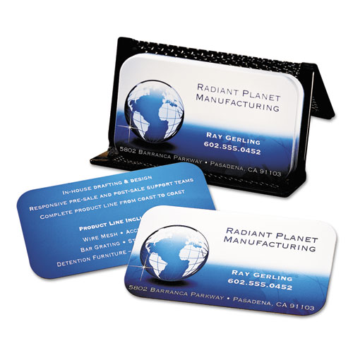 Image of Round Corner Print-to-the-Edge Business Cards, Inkjet, 2 x 3.5, White, 160 Cards, 8 Cards/Sheet, 20 Sheets/Pack