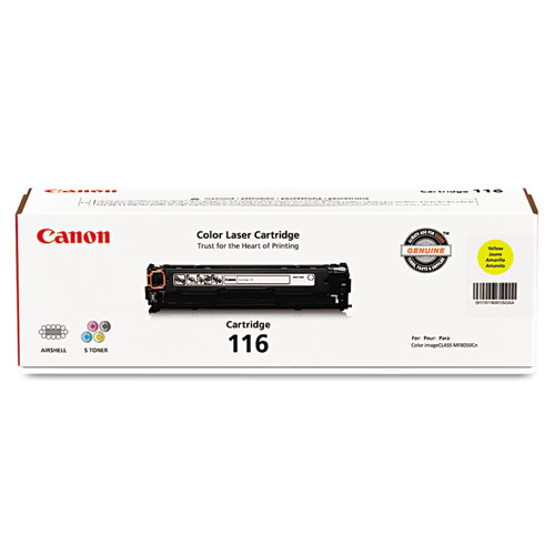 Image of Canon® 1977B001 (116) Toner, 1,500 Page-Yield, Yellow