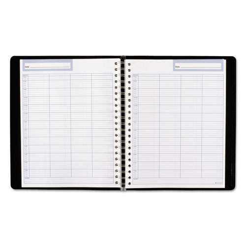 AT-A-GLANCE® DayMinder® Undated Four-Person Group Daily Appointment Book, 8 1/2 x 10 7/8, Black, 2018