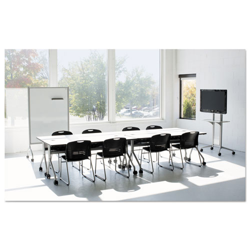 Safco® Impromptu Series Mobile Training Table Top, Half Round, 48w x 24d, Cherry