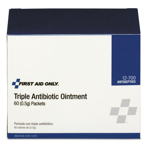 First Aid Only™ Triple Antibiotic Ointment, 0.5 G Packet, 60/Box