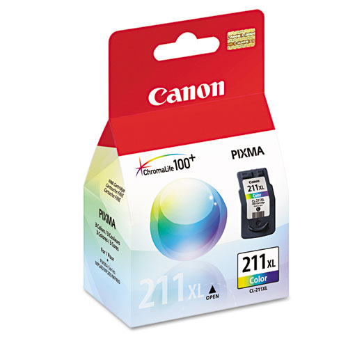 Image of Canon® 2975B001 (Cl-211Xl) High-Yield Ink, 349 Page-Yield, Tri-Color