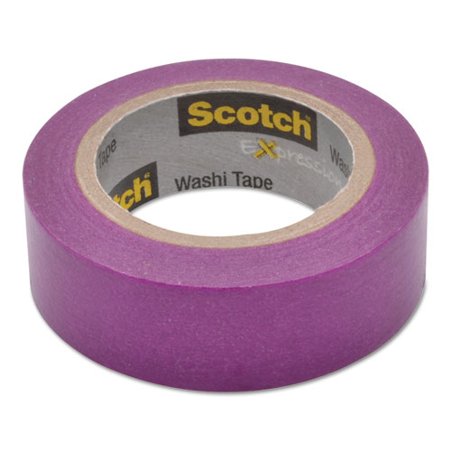 Image of Scotch® Expressions Washi Tape, 1.25" Core, 0.59" X 32.75 Ft, Purple