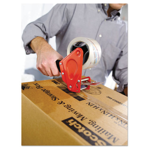 Image of Pistol Grip Packaging Tape Dispenser, 3" Core, For Rolls Up to 2" x 60 yds, Red