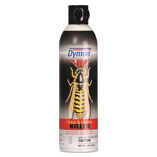 Dymon® THE END. Wasp and Hornet Killer, 12 oz Aerosol Spray, 12/Carton