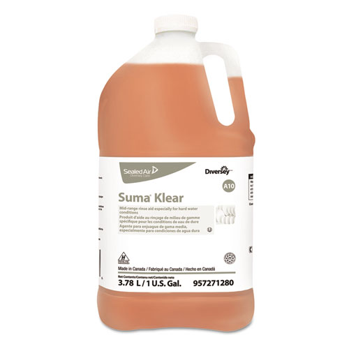 Diversey™ Suma Klear A10 Rinse Aid, 1 gal Bottle, 4/Carton